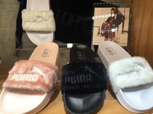Hot sale Rihanna Leadcat Fenty Faux Fur Slide Sandal Women grey black red Fenty Slippers Brand Slide Sandals Fenty Slides designer sandals