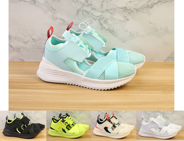 Free Shipping Women Fenty Rihanna Avid Sandal Green White Beige Black Yellow Trainers