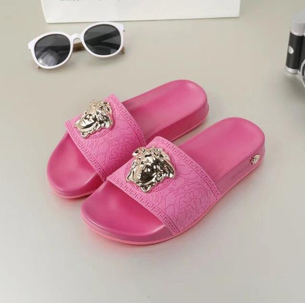 Men Women Sandals Designer Shoes Luxury Slide Summer Fashion Wide Flat Slippery With Thick Sandals Slipper Flip Flop No Box