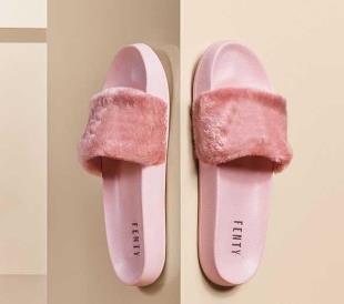 Leadcat Fenty Rihanna Faux Fur Slippers Women Girls Sandals Fashion Scuffs Black Pink Red Grey Blue Designer Slides High Quality