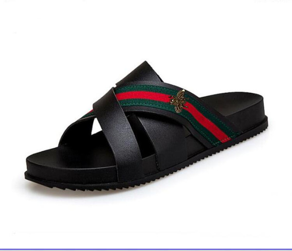 Brand appearance, green red green ribbon flip-flops designer sandals,designer sandals,designer slides,designer shoes,beach slippers G7.19