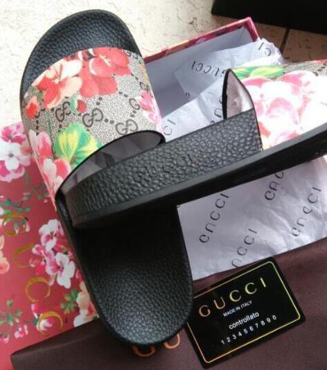 GG GOOD hot women leather studs flat sandal bloom slipper slide sandals unisex outdoor beach flip flops