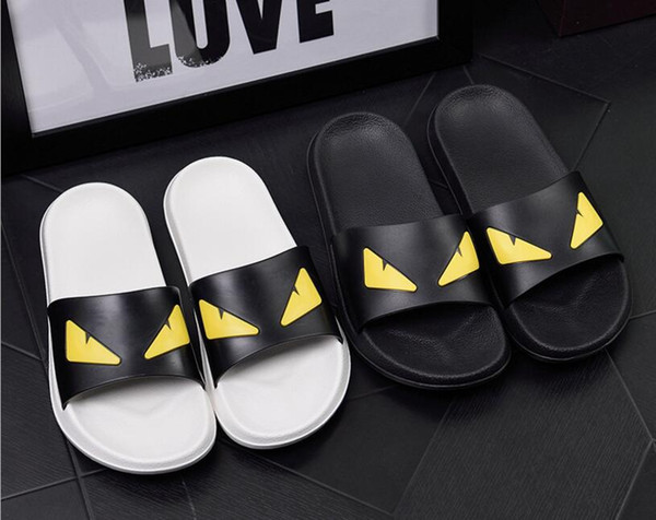 Cartoon lovers style Sandals men Casual Shoes Designer Beach Indoor Flat Luxury women sandals Summer Flat Slippery Sandals Slipper