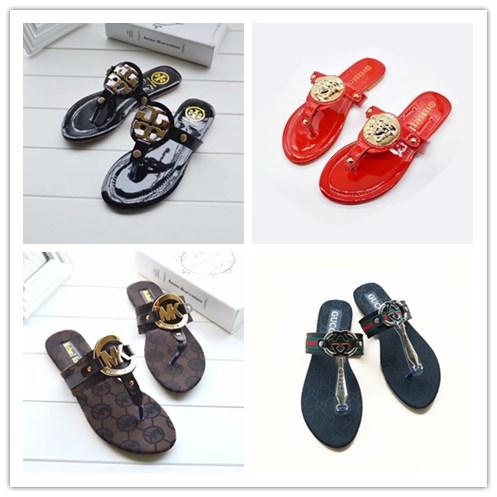 Ladies designer sandals in summer fashion classic style flip-flops apartment slipper interior anti-slip cool black, white, red envelope