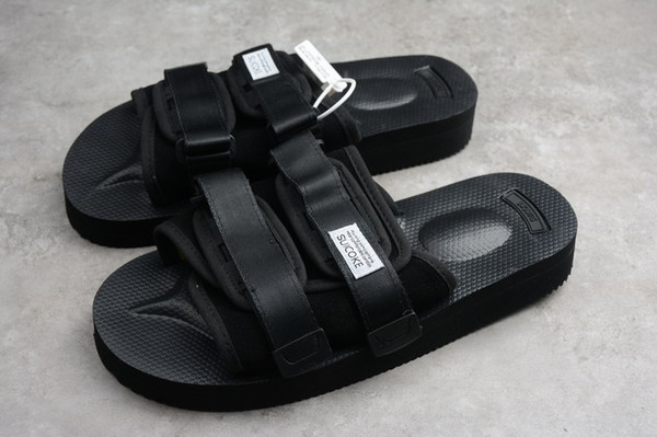 Top Quality CLOT X SUICOKE MOTO-VS/OG-056VS Summer Trip Fest Black Rubber Sole Slides Sandal SUICOKE KISEEOK-044V Slippers