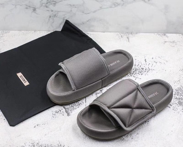 Exclusive shipment in all three colors,Original top quality Kanye West SEASON 6 fashion slippers Bread slippers sandal with box size:35-47