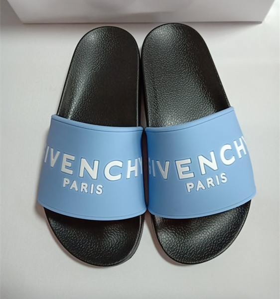 Paris Branded Men Colorful Rubber Beach Slipper Fashion Women Indoor Casual Slippers Rubber Sole Slide Sandals