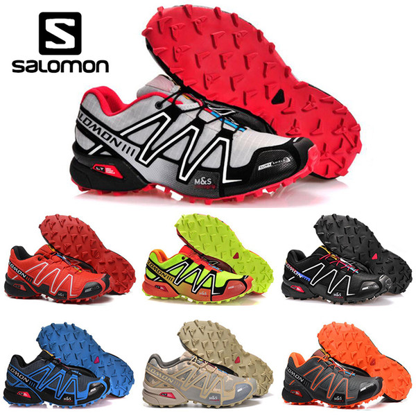 New Salomon Speedcross 3 CS mens Running Shoes black sand men Lightweight Sneakers Zapatos Waterproof Athletic sports Shoe size 40-46