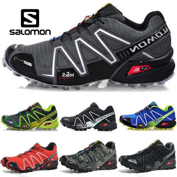 2018 Salomon Speed Cross 3 CS Mens Designer Running Shoes Black Green Red Blue male Outdoor Men Sports sneakers size 7-11