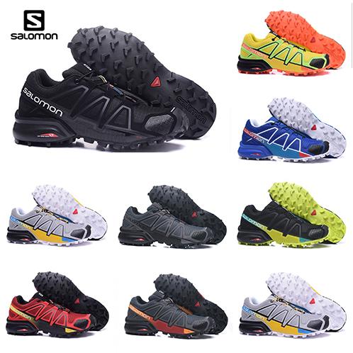 2018 Salomon Shoes Men Speed Cross 4 CS Cross-country Outdoor Shoes New arrival black white Fencing sports sneaker SPEEDCROSS 4s Eur 40-47