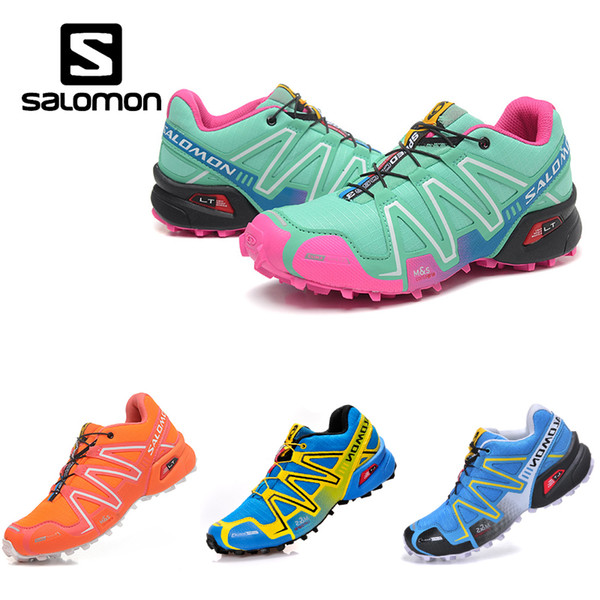 Salomon Speed Cross 3 CS Trail Running Shoes Women Pink Green Speedcross III Lightweight Outdoor Hiking Sports Sneakers 36-40