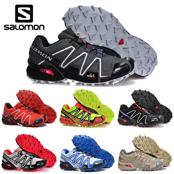 Salomon Speedcross 3 CS mens Running Shoes sand red men Lightweight Sneakers Zapatos Waterproof Athletic sports Shoe size 40-46