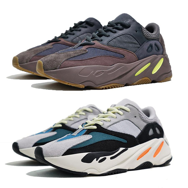 New 700 mauve running shoes mens best quality wave runner 700 Kanye West designer sneakers womens 2019 brand boots with box US5-11.5