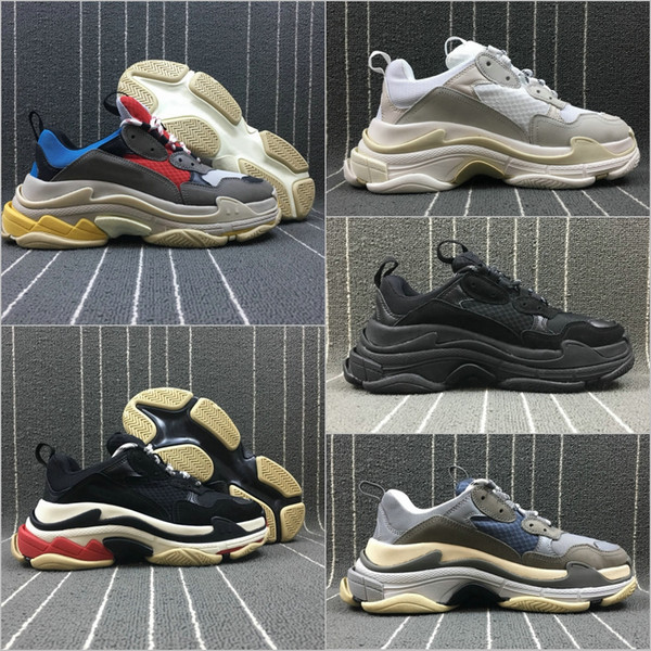 New Fashion Paris Triple-S Designer Shoes Low Platform Sneakers Triple S Mens Casual Women designer casual Sports Trainers zapatos