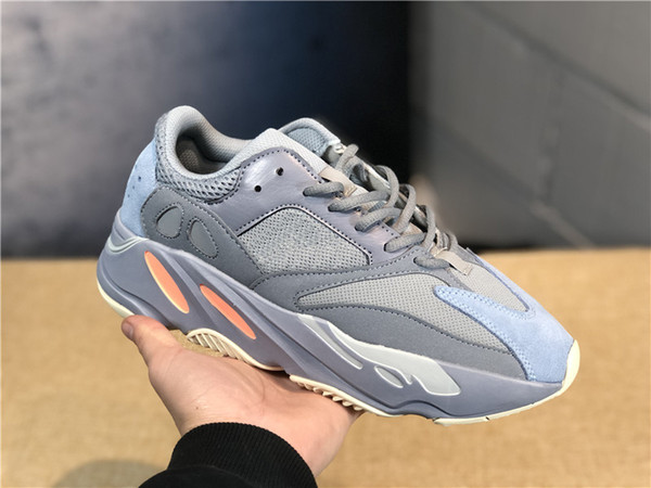 Inertia 700 Wave Runner Mens Women Designer Sneakers New 700 V2 Static Mauve Best Quality Kanye West Sport Shoes With Box 5-11.5