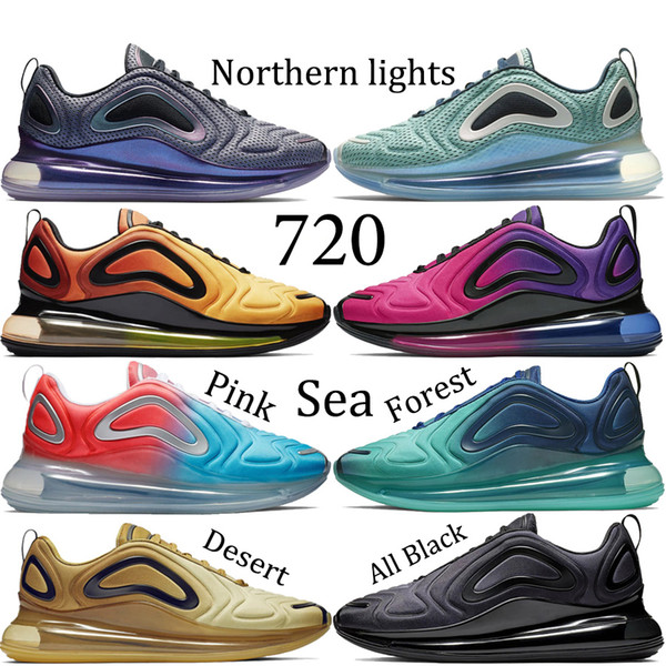 Northern Lights 720 Running Shoes Mens Sea Forest Desert 720 Designer Sneakers Womens Pink Sea Sunrise 2019 new air trainers US5.5-11