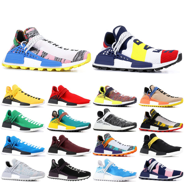 2019 Cheap NMD HUMAN RACE Pharrell Williams Men's & Women's Mc Tie Dye Solar Pack Mother designer Fashion Sport Shoes With Box