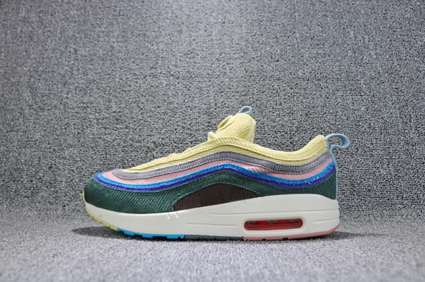 Wholesale New Sean Wotherspoon Men Running Shoes women Fashion yellow white High Quality Sports sneakers trainers Size 36-45