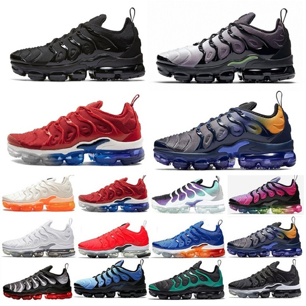 New Arrivals 2019 TN Olive white red Metallic White Silver PLUS Male Shoe Pack Triple Black Men Sneakers Running Shoes Plus US5.5-11