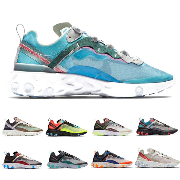 Total Orange Royal Tint React Element 87 Running Shoes Women 87s Desert Sand Blue Chill Sail Green Mist Men Trainer Volt Sports Sneakers