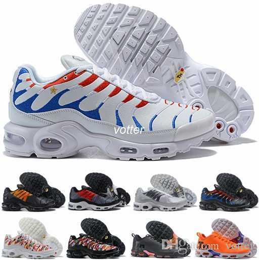 2018 Mercurial Tn Plus SE 2 World Cup International Flag France Running Shoes Tns Mens Womens NIC QS Air Sports Sneakers Chaussures