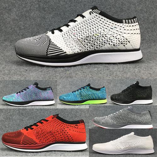 Free Shipping Top Quality Fly Racer Running Shoes For Women & Men, Lightweight Breathable Athletic Outdoor Sneakers Eur 36-45