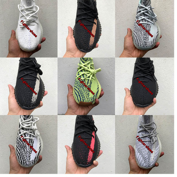 2019 Kanye West V2 Static Sesame Butter Blue Tint Semi Frozen Yellow Beluga 2.0 Cream White Zebra Black Red White Men Women Runing Shoes