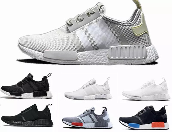 2018 NMD R1 OREO Runner NBHD Primeknit OG Triple black White camo Running shoes For Men Women beige Outdoor Sports Shoe EUR 36-45