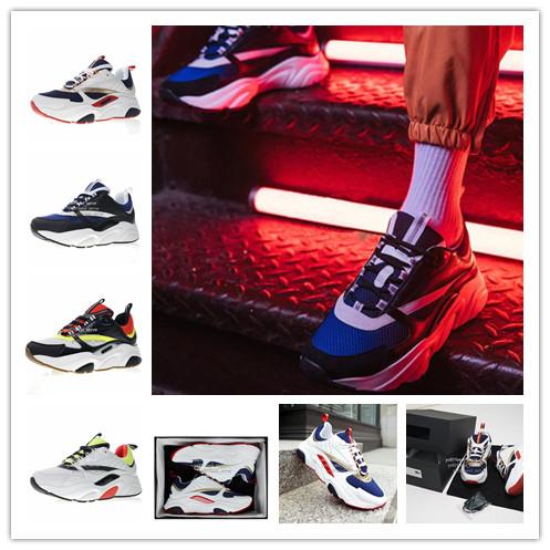 2019 Newest Luxury Designer Homme B22 Trainer Sneaker High Quality Black White Men Women Fashion Dad Sports Running Shoes Size 36-45