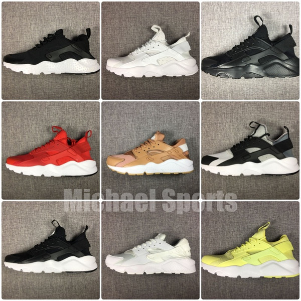 With Box New huarache 2018 running shoes Sports Shoes for men women black white red grey Mesh light trainers