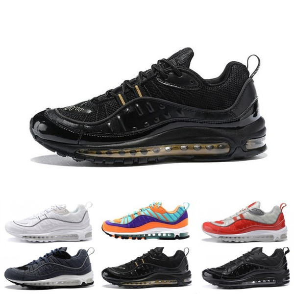 Designer Men 98 98s Cone Running Shoes OG Gundam Triple Black White Racer Blue Red UK Tour Yellow Trainers Sport Sneaker Size 40-46