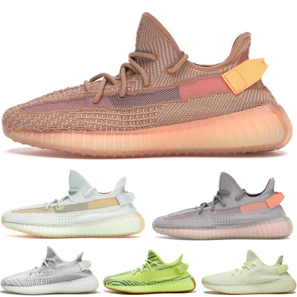 With Box 2019 Clay Hyperspace Static V2 Mens Running Shoes Cream White Zebra Butter Beluga 2.0 Kanye West women Sports Designer Seankers