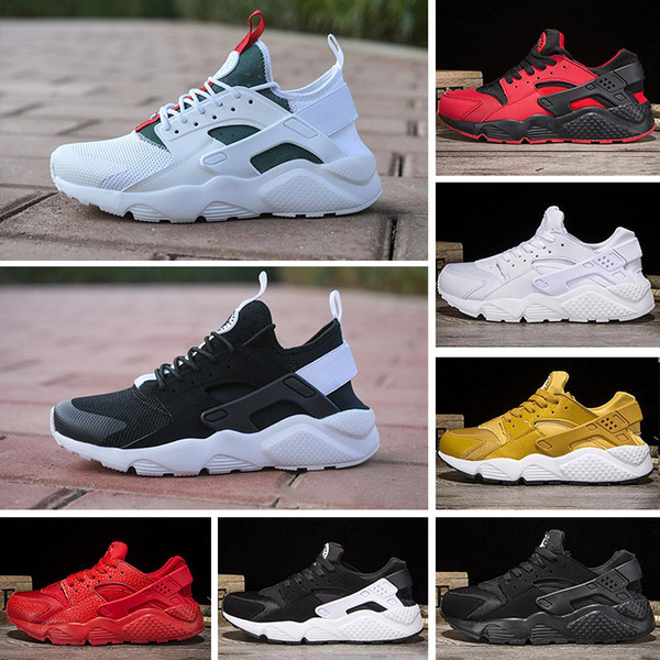 2018 Huarache 1.0 Run Ultra 4 IV Running Shoes Men Women Huaraches Run Triple black white red Multicolor Sneakers Athletic Trainers 36-45