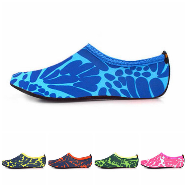 Floral Print Diving Socks Snorkeling Sock Lovers Couples Non-slip Swimming Beach Shoes Skin Care Shoe 130pairs OOA5281