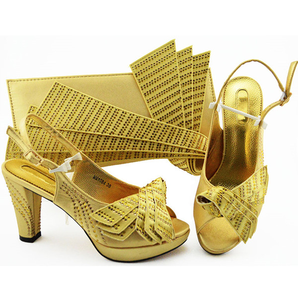 Latest Women Shoes and Bags To Match Set Sale Luxury Shoes Women Designers Plus Size Heel Nigerian Party Pumps