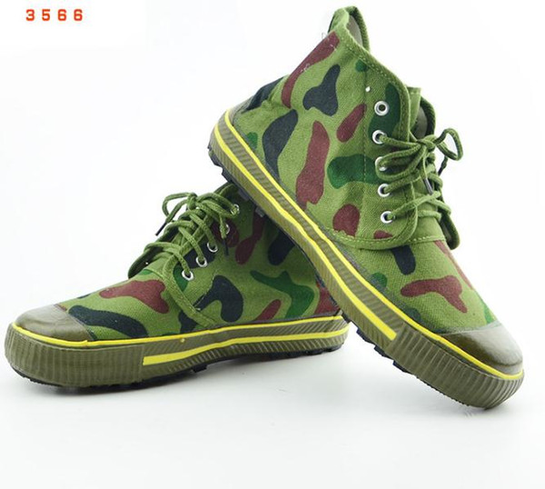 Camouflage High Upper Tying Shoelaces Special Shoes Wear Resistant Non-slip Military Training Shoes