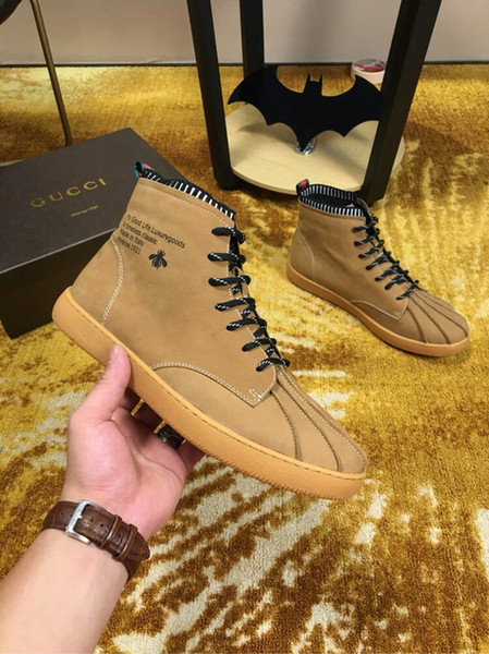 new hot sale 1:1 original luxury brand fashion high to help men's sports shoes hiking shoes casual shoes