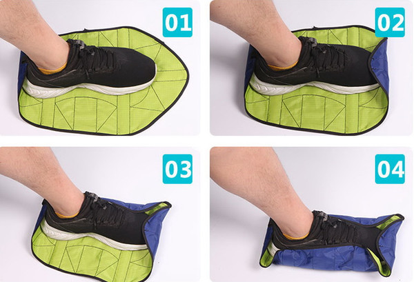 2pcs/pair 2018 New Step in Sock Reusable Shoe Cover One Step Hand Free Sock Shoe Covers Durable Portable Automatic Shoe Covers