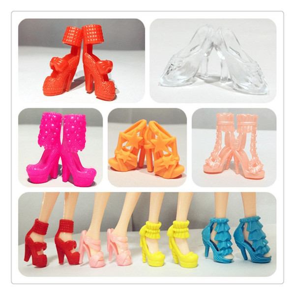 Pairs of Shoes Toy High Heel Shoes Boots Accessories for 11in doll Nice and Cute Gifts for Your Kids Style Random