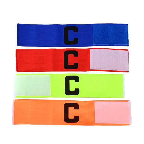 NEW Football Soccer Flexible Sports Adjustable Player Bands Fluorescent Captain Armband Colorful