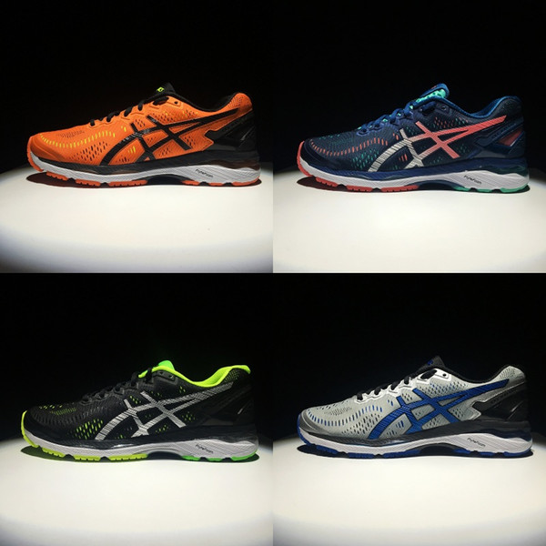 2018 Wholesale New Asics GEL-KAYANO 23 For Men Running Shoes Top Quality Athletics Discount Sneakers Sports Shoes Boots Size 40-45