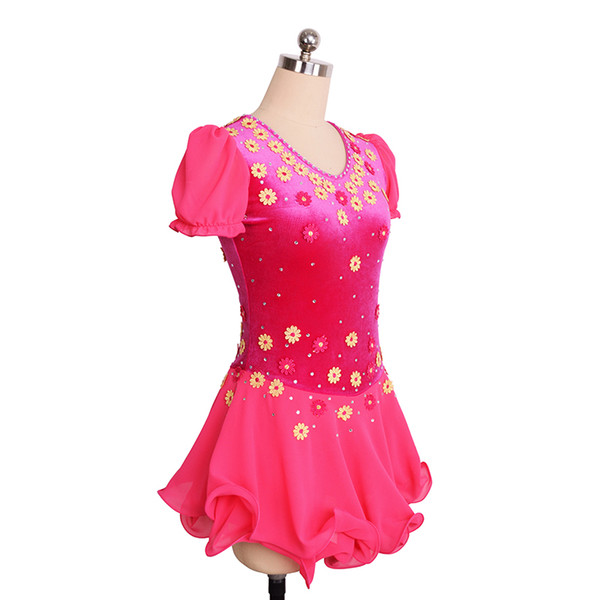 Good Quality Designer Handmade Flowers Little Queen Competition Dress On Ice Sleeveless 2017 Children Adult Dress Hot Selling