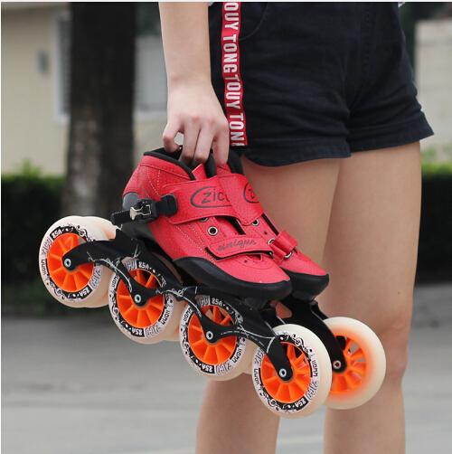 Speed Inline Skates Carbon Fiber 4*90/100/110mm Competition Skates 4 Wheels Street Racing Skating Patines Similar Powerslide