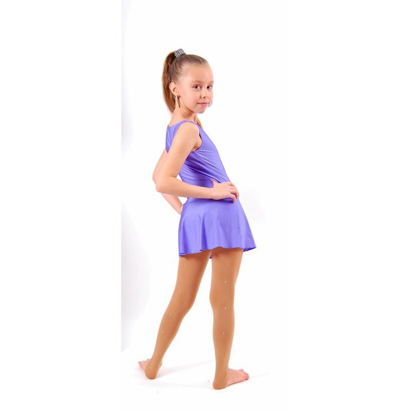 Modern Girls Training Dress On Ice Sleeveless Wholesale Price Spandex Competition Dress Good Quality Simple Design