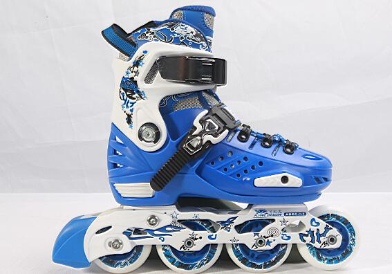 Adjustable inline skate for kids with soft boot and hard shell for hot selling