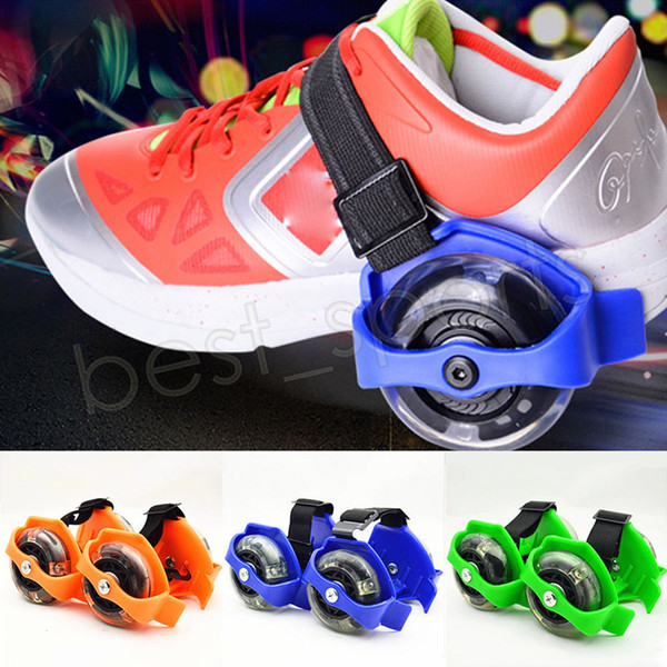 Children Scooter Kids Sporting Pulley Lighted Flashing Roller Wheels Heel Skate Rollers Skates Wheels Shoe Skate Roller GGA547 50pairs