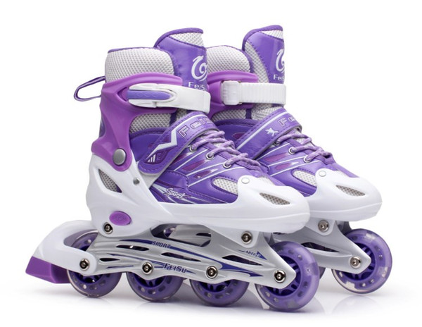 hot selling Collectibles Children skates full suite 13-5-8-11-12 years full flash adjustable roller skates PU single row