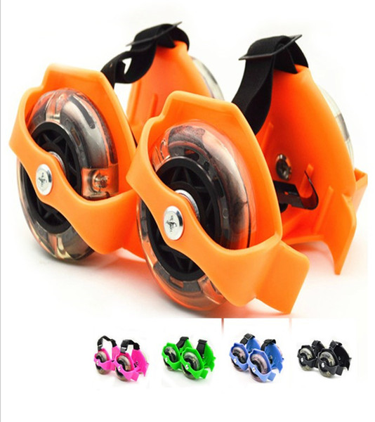 Children Scooter Kids Sporting Pulley Lighted Flashing Roller Wheels Heel Skate Rollers Skates Wheels Shoe Skate Roller