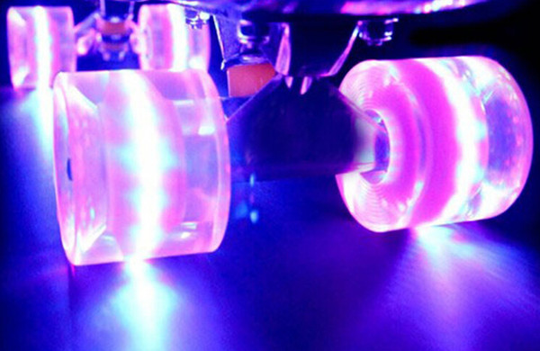 60 x 45mm Cuiser LED LIGHT UP Wheels Fits 22 Inch Skateboard Skate Fish Board Backpack Longboard free shipping