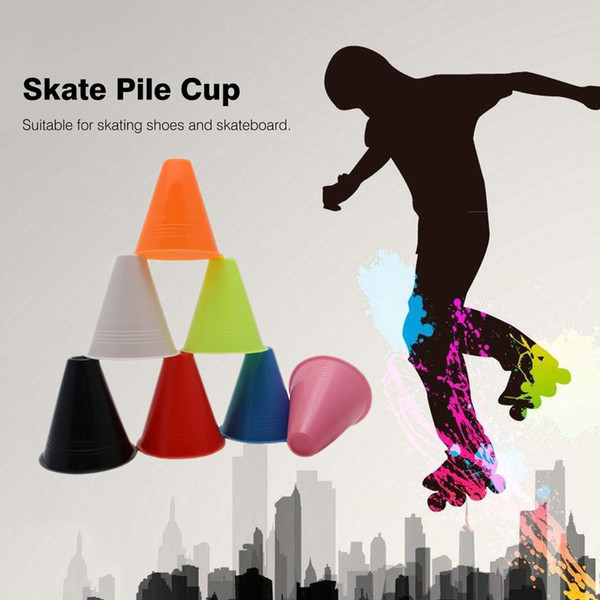 10PCS Skate Pile Cup Windproof Anti-slip Roller Skating Cone Agility Training Marker Slalom Skateboard Marking Cones